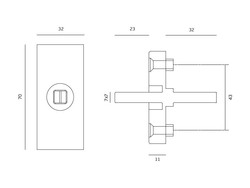 Hranaté kľučky na okná Strieborný JNF