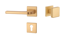 Kľučky na hranatých rozetách Zlatý APRILE