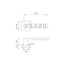 Kľučky na hranatých rozetách Sivý FROSIO BORTOLO