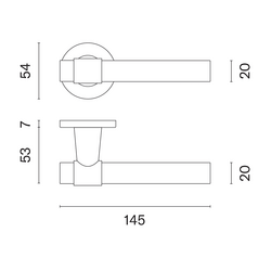Kľučky na okrúhlych rozetách Sivý APRILE