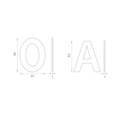 Samolepiace číslice Strieborný SMEDBO