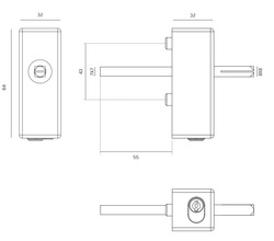 Príslušenstvo ku kľučkám na okná Strieborný JNF