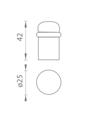 Podlahové dverné zarážky Strieborný Tupai