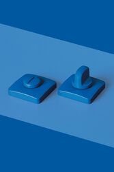 Kľučky na hranatých rozetách Modrý COLOMBO