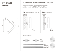 Madlá okrúhle vyosené Biely FT