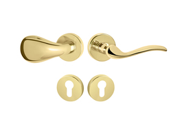 Kľučky na spevnených okrúhlych rozetách bez prekrytia vložky Zlatý Mariani