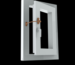 Bezpečnostné lankové zámky a západky na okná Hnedý PD