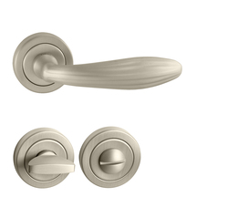 Kľučky na okrúhlych rozetách Strieborný Tupai