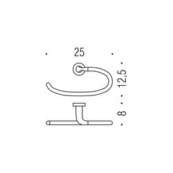 Držiaky na uterák Strieborný COLOMBO