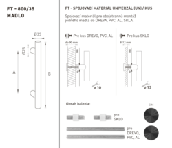 Madlá okrúhle priame Čierny FT