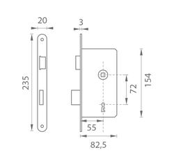 Klasické zámky Bronzový VR
