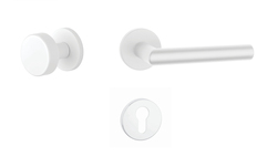 Kľučky na okrúhlych rozetách Biely APRILE