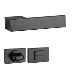 Kľučky na obdĺžnikových rozetách Čierny APRILE