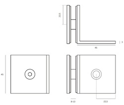 Kovania na posuvné sklenené dvere Strieborný JNF