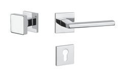 Kľučky na hranatých rozetách Strieborný APRILE