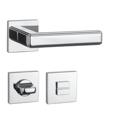 Kľučky na hranatých rozetách Strieborný APRILE