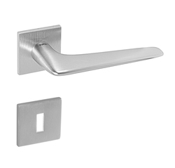 Kľučky na hranatých rozetách Strieborný Tupai