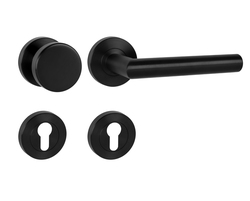 Kľučky na okrúhlych rozetách Čierny MPK