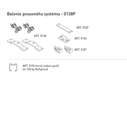 Sety - koľajnice a vozíky na posuvné drevené dvere Čierny SISCO SISTEM