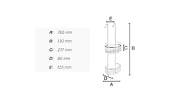 Košíky do sprchy Strieborný SMEDBO