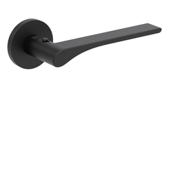 Kľučka na dvere GK - VAYA 261 LEAF LIGHT - R S2L s uzamykaním CIM - čierna matná (GS) | MP-KOVANIA.sk