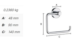 Samolepiace držiaky na toaletný papier Čierny SMEDBO