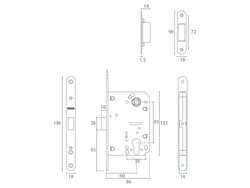 Magnetické zámky Strieborný JNF