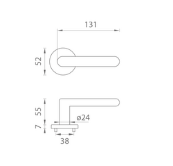 Kľučky na okrúhlych rozetách Biely APRILE