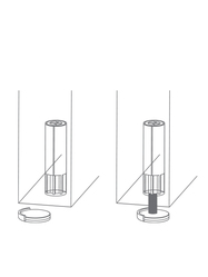 Magnetické dverné zarážky Strieborný NUDA - VERUM ITALY