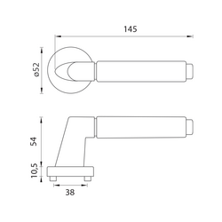 Kľučky na okrúhlych rozetách Kombinovaný LINEA CALI
