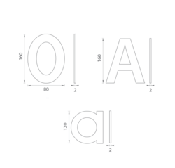 Číslice so skrutkami Strieborný SRA