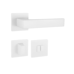 Kľučky na hranatých rozetách Biely Tupai