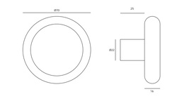 Madlá a mušle na sklenené dvere Strieborný JNF