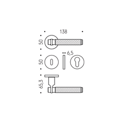 Kľučky na okrúhlych rozetách Sivý COLOMBO