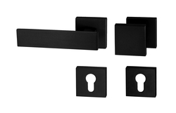 Kľučky na hranatých rozetách Čierny Tupai