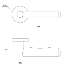 Kľučky na okrúhlych rozetách Kombinovaný JNF