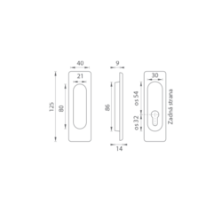Mušle a madielka na posuvné drevené dvere Sivý FT