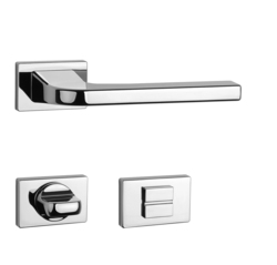 Kľučky na obdĺžnikových rozetách Strieborný APRILE