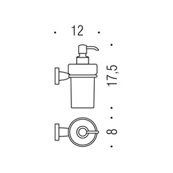 Dávkovače mydla Strieborný COLOMBO