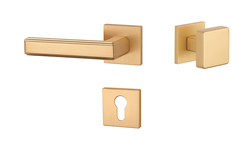 Kľučky na hranatých rozetách Zlatý APRILE