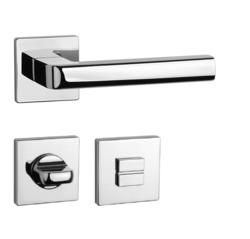 Kľučky na hranatých rozetách Strieborný APRILE