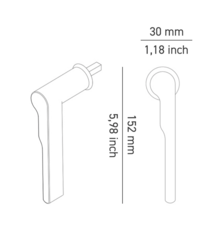 Oválne kľučky na okná Bronzový NUDA - VERUM ITALY