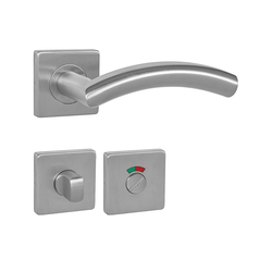 Kľučky na hranatých rozetách Strieborný MPK