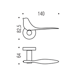 Kľučky na okrúhlych rozetách Strieborný COLOMBO