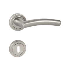 Kľučka na dvere UC - SWING - R NEM/CHL - nerez matná/chróm lesklý | MP-KOVANIA.sk