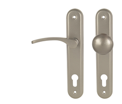 Kľučky na oválnych štítoch Strieborný KE