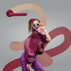 Kľučky na okrúhlych rozetách Fialový COLOMBO