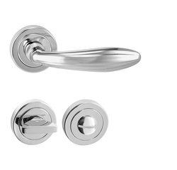 Kľučky na okrúhlych rozetách Strieborný Tupai