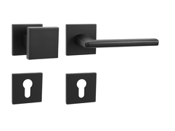 Kľučky na hranatých rozetách Čierny MPK