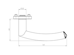 Kľučky na okrúhlych rozetách Strieborný Griffwerk
